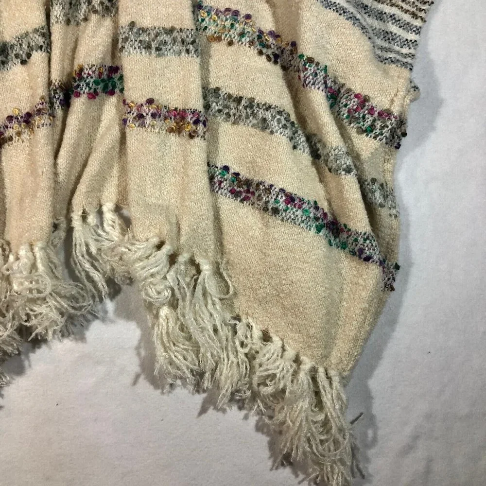 NEW Anthropologie Anthro Womens One Size Ivory Chunky Open Cardigan NWT $120 - Picture 4 of 12